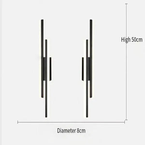 Modern Minimalist Steps LED Wall Lamp - Black Left Right / Warm (2700-3500K) - Wall Lamp