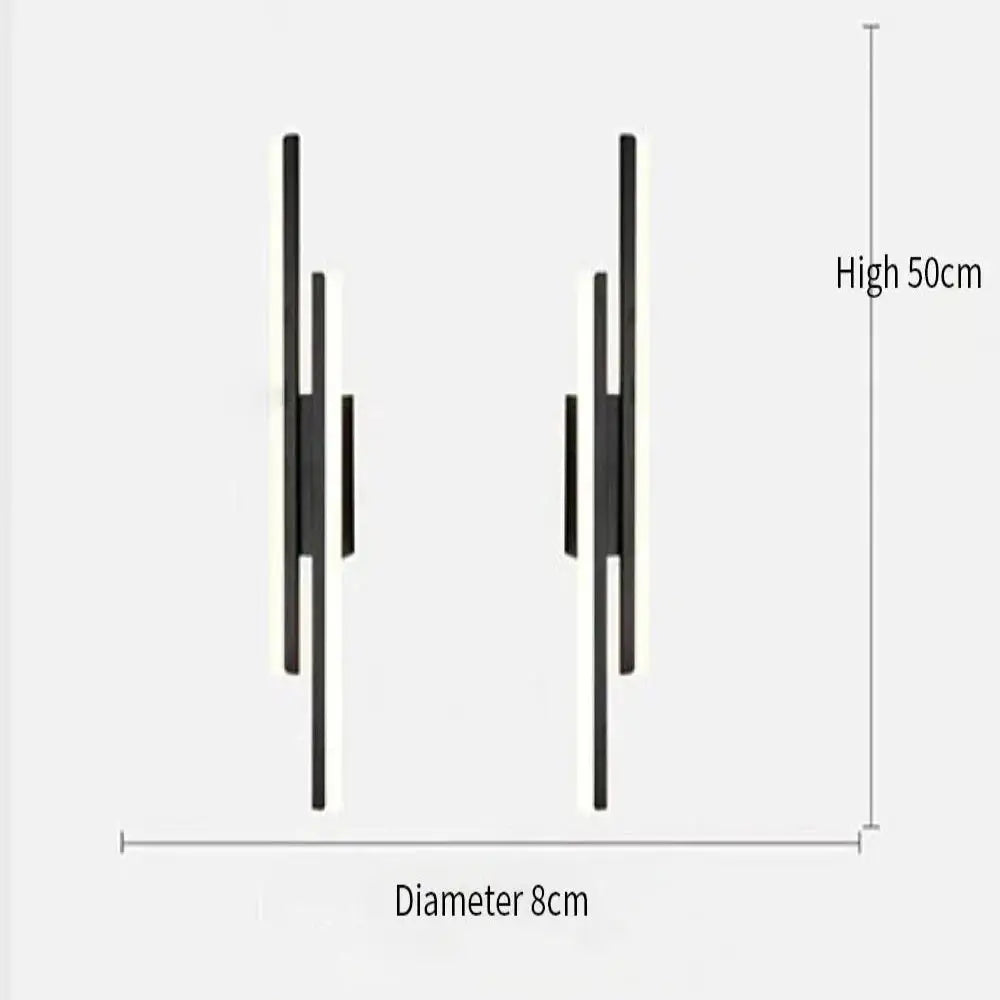 Modern Minimalist Steps LED Wall Lamp - Black Left Right / Warm (2700-3500K) - Wall Lamp