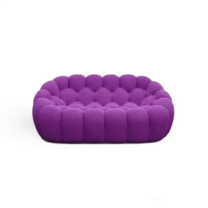 3 Seater Modern Nordic Bubble Compressed Sofa - Purple - 190 x 106 x 75 CM - Compressed Sofa