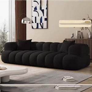 Modern Nordic Cloud Bubble Arm Compressed Sofa - Black / One Seat - Compressed Sofa