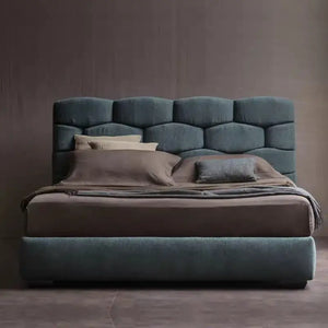 Modern Soft High Backrest Upholstered Double Bed Frames - Home