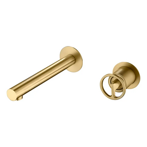 Brushed Gold Built-In Basin Mixer Faucet, main product view