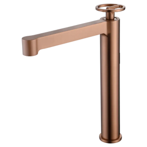 Olimpo Brushed Rose Gold Basin Faucet Single Lever, main product view
