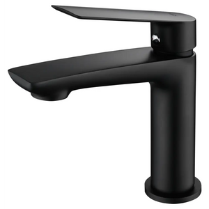 Matte Black Single-Lever Bathroom Faucet Modern Design, main product view
