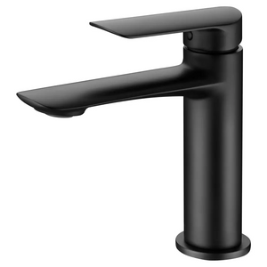 Matte Black Single-Lever Bathroom Faucet Modern Design, main product view