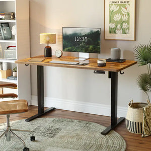 Solid Wood Standing Desk - 48’’ x 24’’ / Rustic Brown - Desk