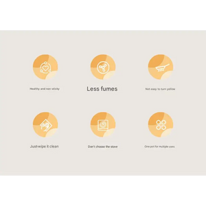 4 Piece Non Stick Cookware Frying Pan Soup Pot Set - Cookware set