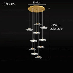 Nordic Circular Modern Chandelier Pendant Lamp - Ceiling Light