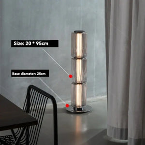 Smoke Glass Nordic Floor Lamp 95cm LED Standing Light - view 4