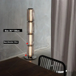 Smoke Glass Nordic Floor Lamp 95cm LED Standing Light - view 8