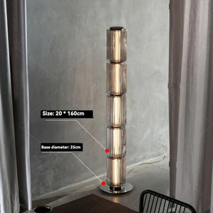 Smoke Glass Nordic Floor Lamp 95cm LED Standing Light - view 10