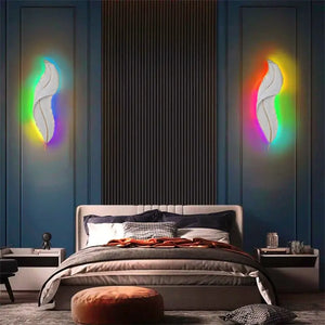Nordic Modern Creative Feather Light Led Wall Lamp - Lamps