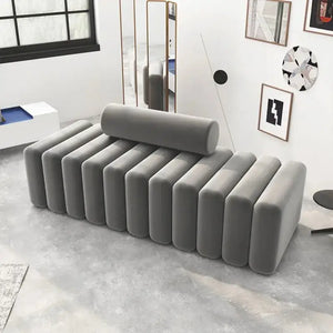 Nordic Stool Strip Cylindrical Sofa - 1 seat / Grey - Sofa