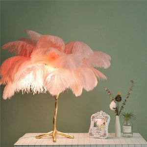 Ostrich Feather Standing Lamp 80cm Modern Home Lighting - view 10