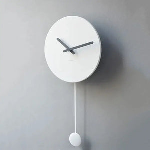 Wall Clock with Pendulum Nordic Style Minimalist - Wall Clocks
