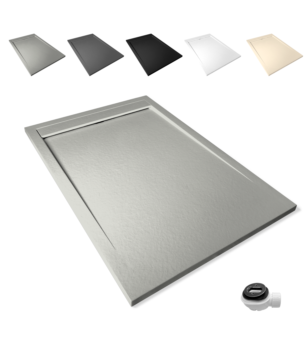 Large Shower Tray Slate Texture