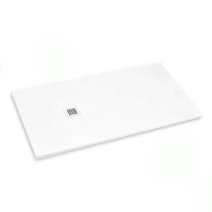 Bela Premium White Shower Tray Slate Texture - Platos de ducha