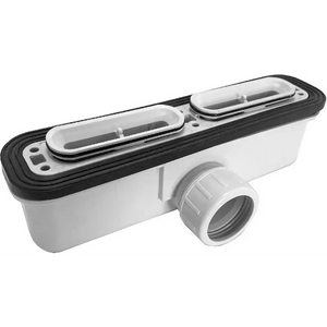 Saona Black Shower Tray with Hidden Drain Slate Texture - Platos de ducha