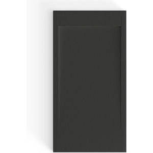 Saona Black Shower Tray with Hidden Drain Slate Texture - Platos de ducha