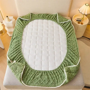 Thick Plush Polar Cotton Mattress Protector Liner - Bedsheet