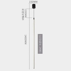 Remote Nordic Minimalist Modern Wall Lamp - Vertical pendant 24w / Remote control - Lamps