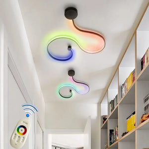 Remote RGB Surface Mounted Modern LED Ceiling Lamp - Lamps