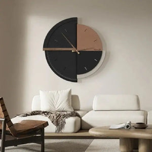 Retro Minimalist Wall Clock Abstract Geometric Round - Wall Clocks