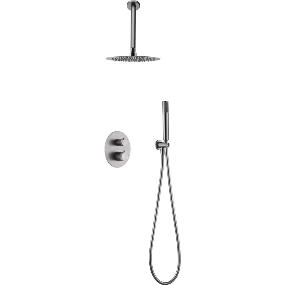 Set Shower Concealed Thermostatic Top Brushed Nickel | IMEX - Shower Set