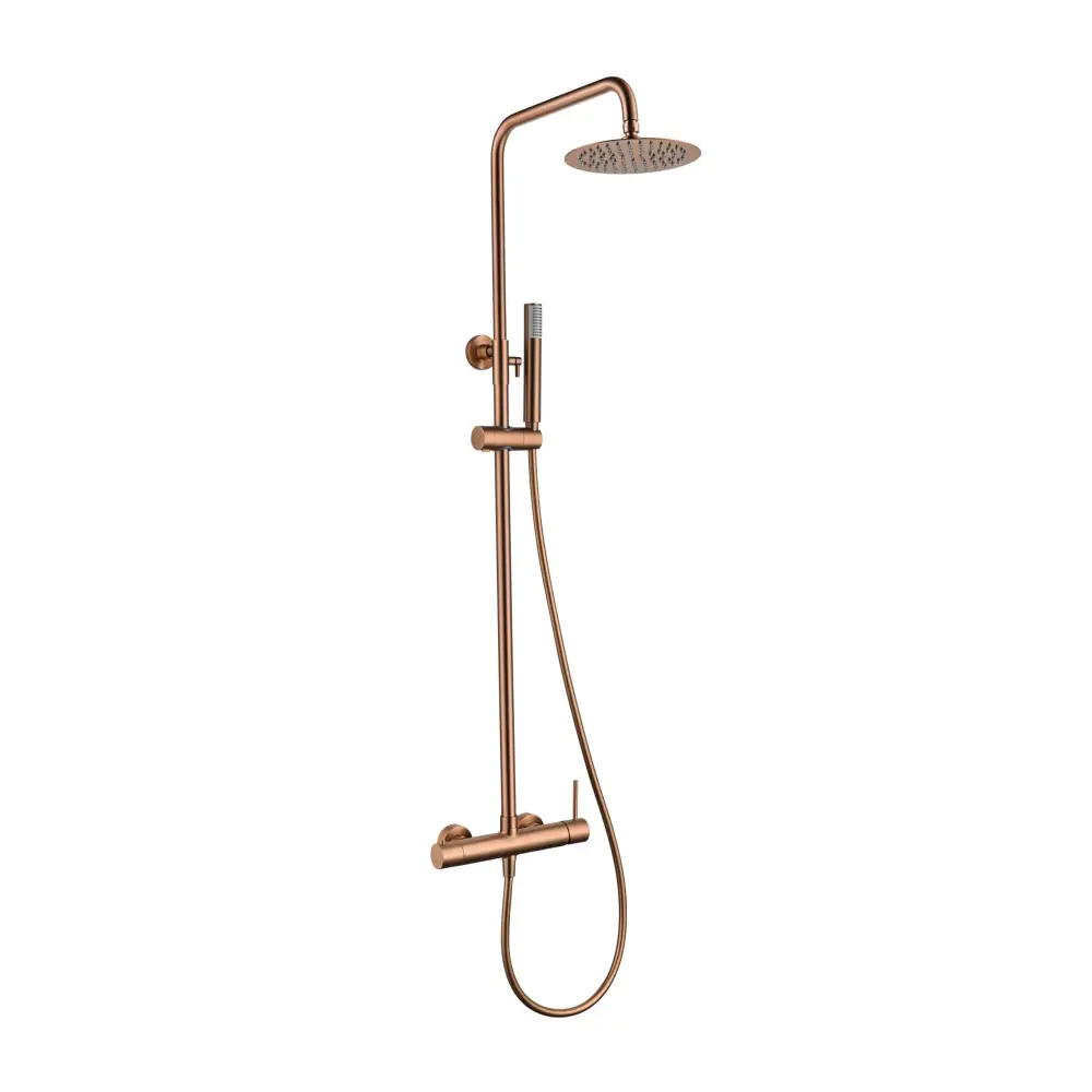 Set Shower Single-Handle Monza Brushed Rose Gold | IMEX - Shower Set