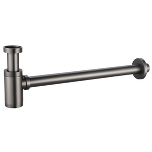 Black Gun Metal Round Siphon for Modern Bathrooms, main product view
