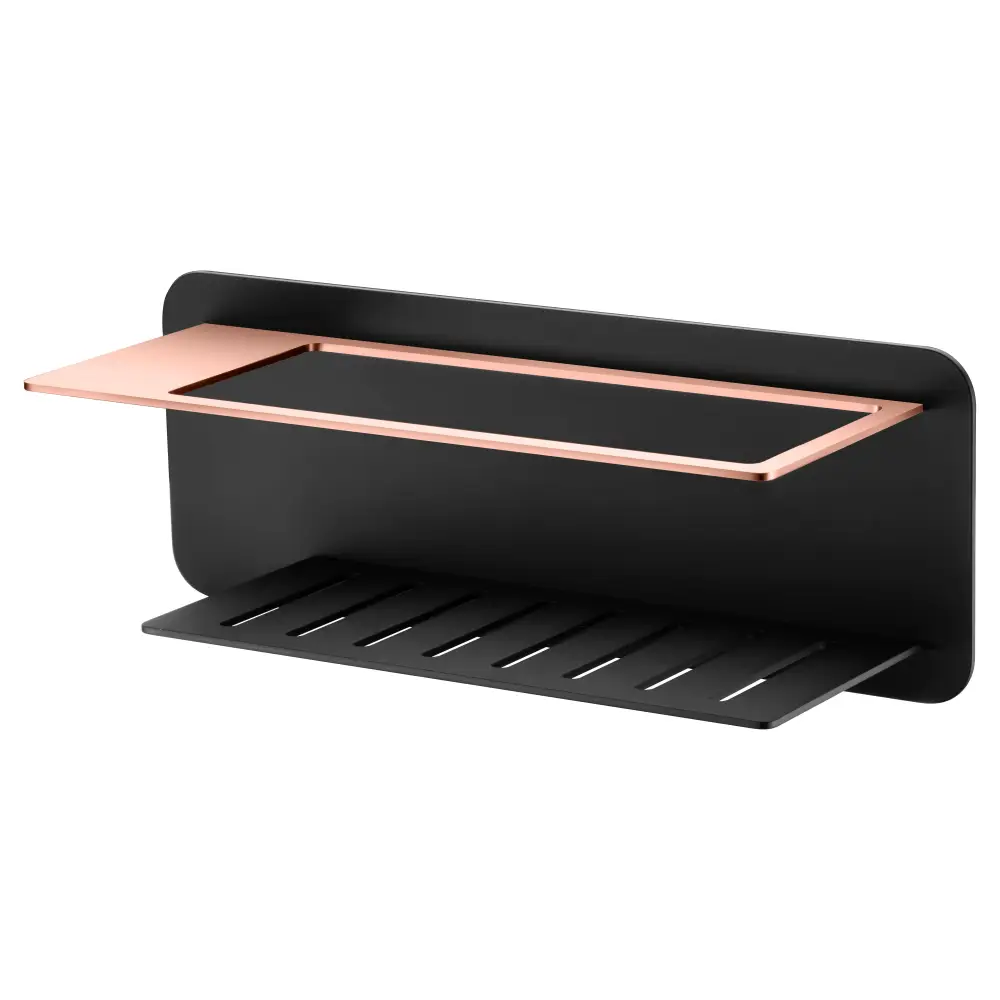 Soap Rack Frontal Bethari Black Rose Gold | IMEX - Bathroom Accessory
