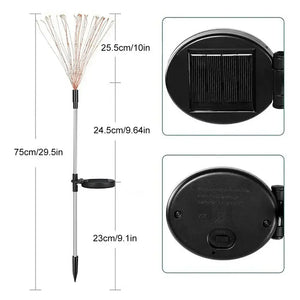 Solar LED Fireworks Lawn Lights - Floor Lamp