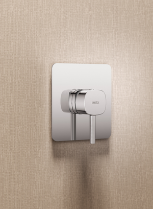Brushed Rose Gold Concealed Single Lever Shower Set with Rain Head TOSCANA, view 2