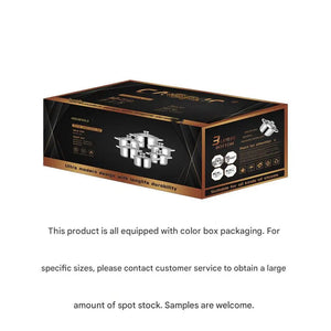 12 Piece Stainless Steel Cookware Pots Soup Pans Set - Cookware set