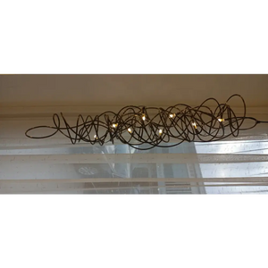 Stainless Steel Modern Luxury LED Ceiling Chandelier - Black colored style / L100cm / Warm light 3000K - Lamps