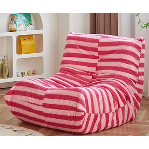 Suede Single Person Bean Bag Chair - Pink Red - Chair