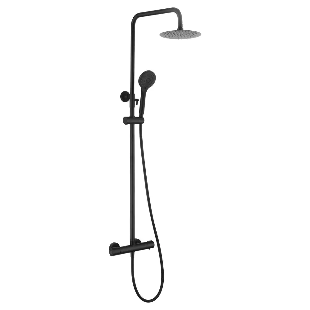 Conjunto Ducha Termostático Eco-Kent Negro Mate - Shower Set