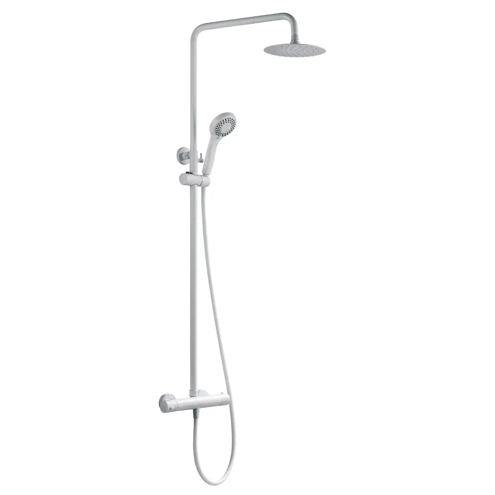 Conjunto De Ducha Termostático Kent Blanco Mate - Shower Set