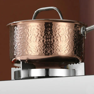 Thick Hammered Stainless Steel Lid Pot - Cookware set