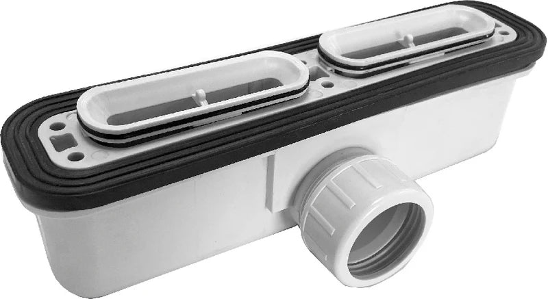 Saona Black Shower Tray with Hidden Drain Slate Texture - Platos de ducha