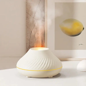 Volcanic Flame Aroma Diffuser Essential Oil Lamp - White / Australia - Humidifier