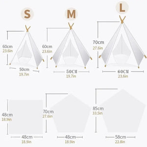 Pet Teepee Tent Washable Portable House with Cushion - pet bed
