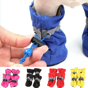 Waterproof Pet Shoes Non-Slip Rain Boots 4 units - Waterproof Shoes