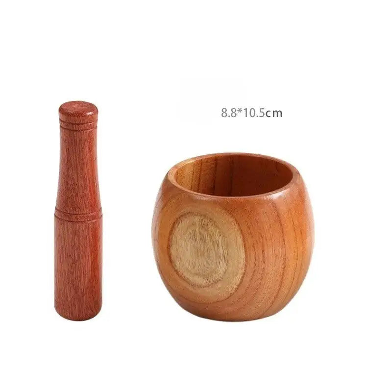 Wooden Bowl Manual Garlic Grinder Garlic Masher - Medium - Kitchen Utensils