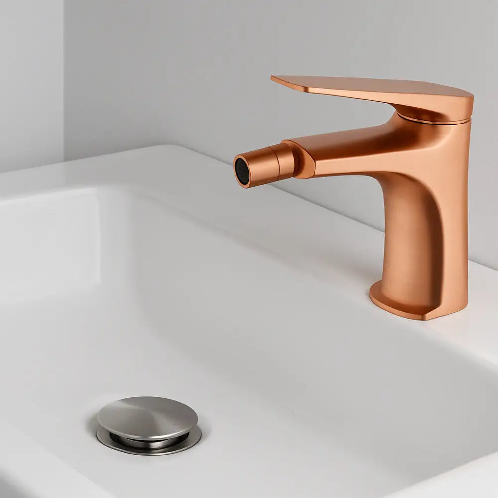 Monomando Bidet Delos in Brushed Rose Gold: A Premium Fixture for Modern Luxury Bathrooms