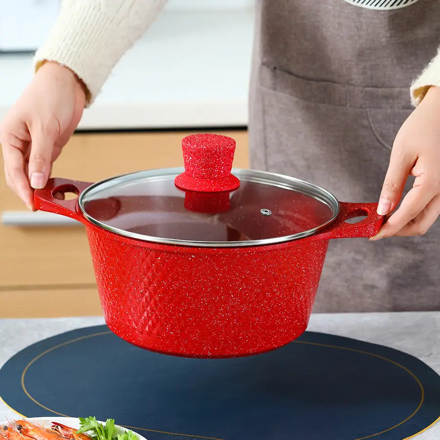 10 Piece Stone Aluminum Cast Non Stick Cookware Set - Cookware set