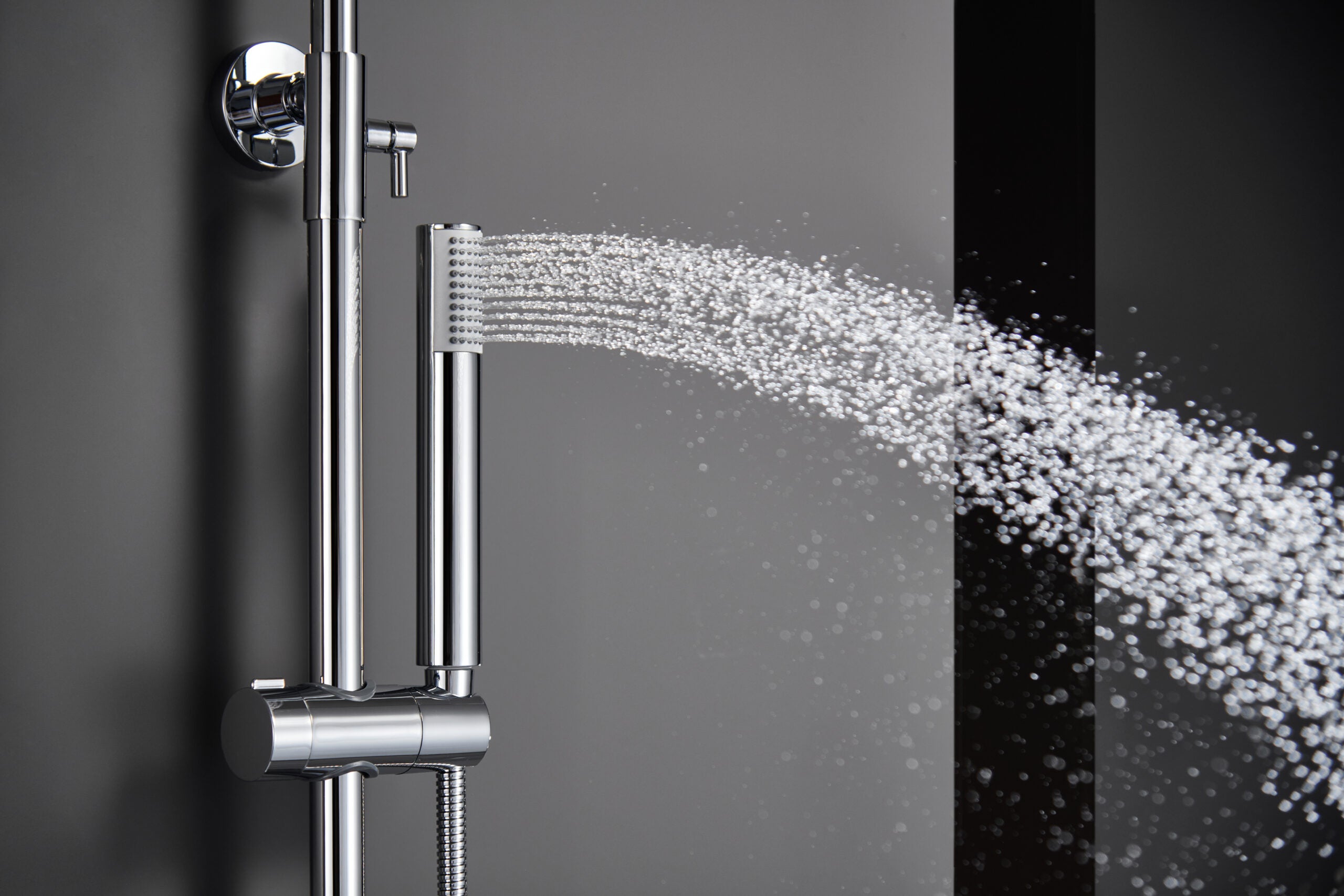 Chrome Single Handle Shower Set Modern Design, view 6