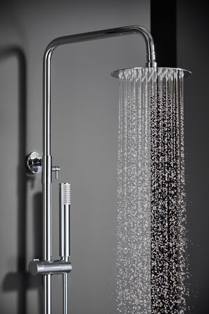 Chrome Single Handle Shower Set Modern Design, view 4