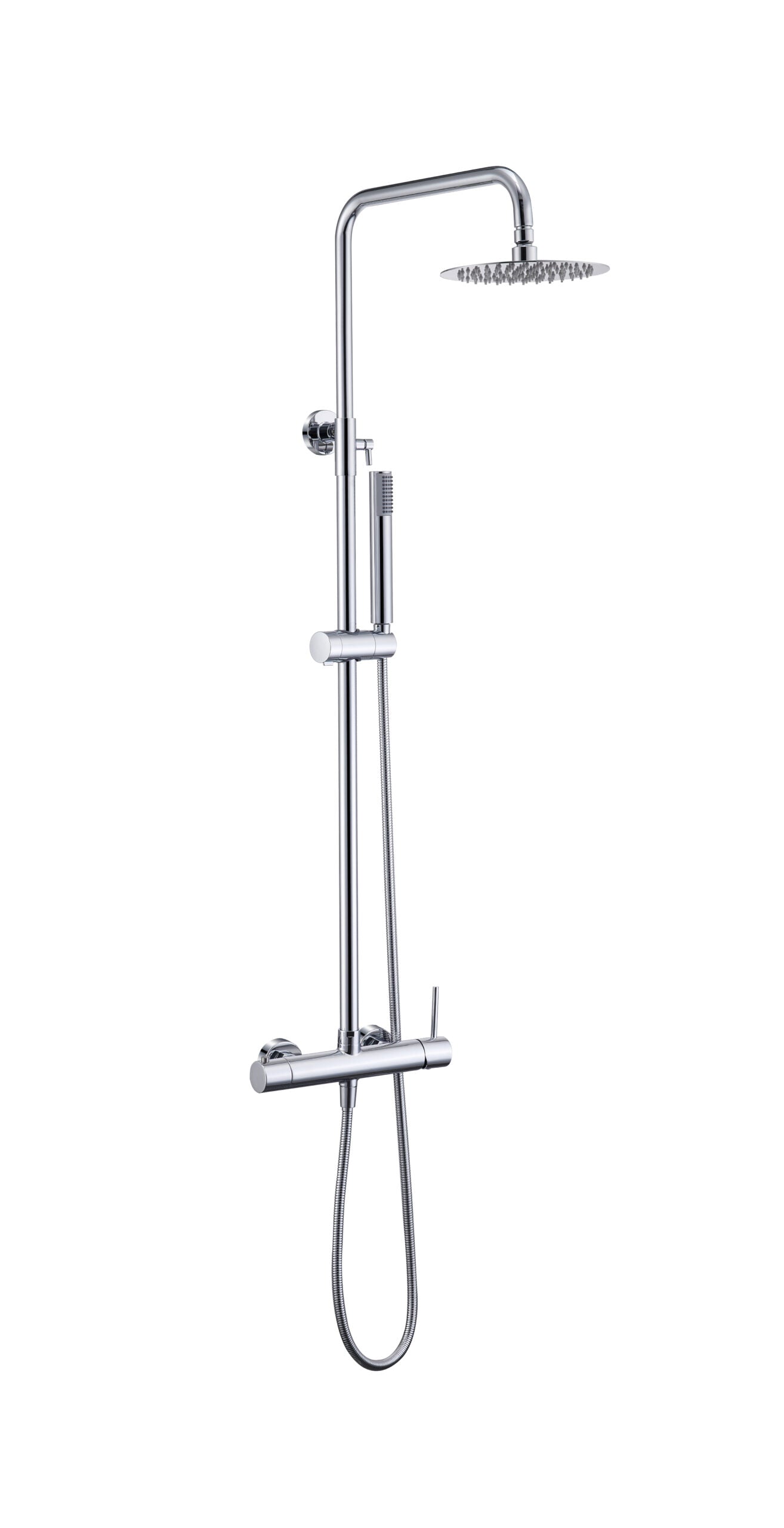 Chrome Single Handle Shower Set Modern Design, view 2