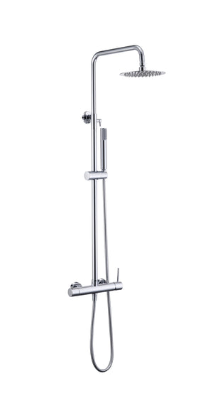 Chrome Single Handle Shower Set Modern Design, view 2